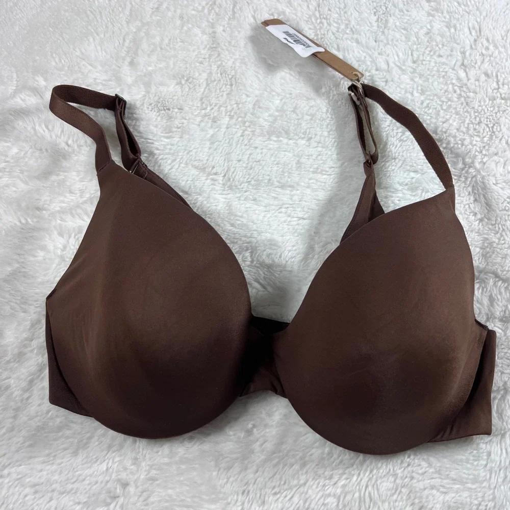 SKIMS Smoothing Intimates Full Coverage Lightly‎ Lined Bra Cocoa 32C BA-TSH-4655